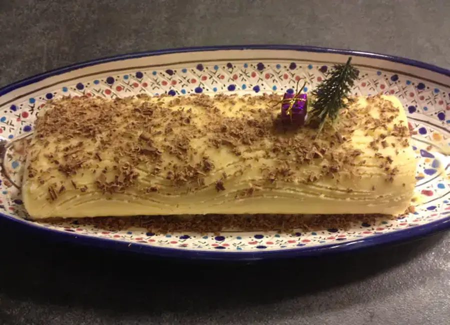 Bûche aux trois chocolats