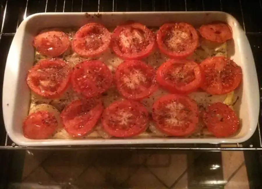 Tatin de pommes de terres et tomates