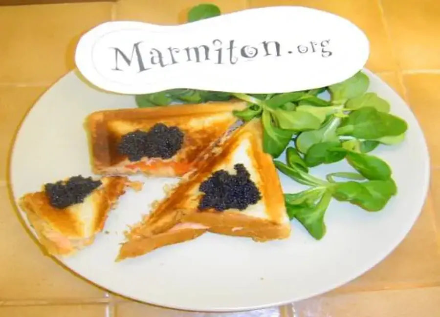 Croque-monsieur au saumon fumé