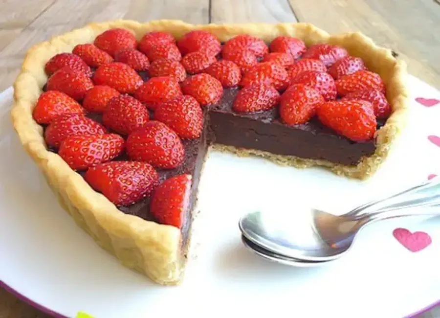 Tarte fraise - chocolat simple