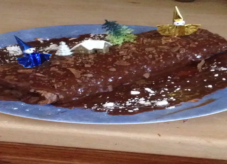 Bûche spéculoos et chocolat