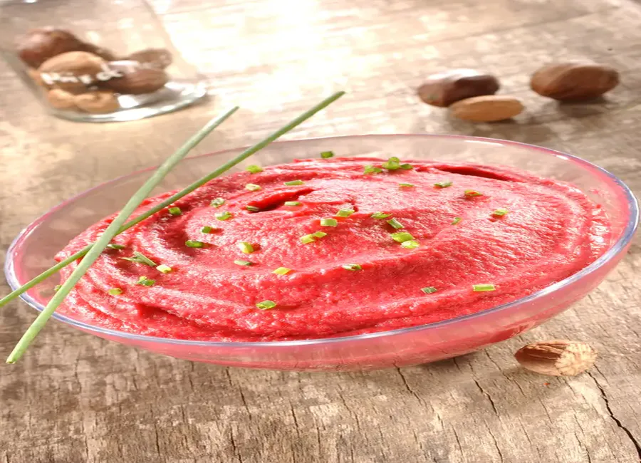 Mousse rose à la betterave