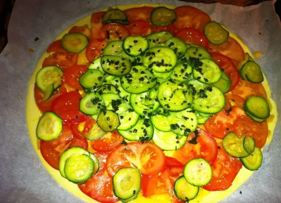 Tarte fine aux 4 légumes du soleil