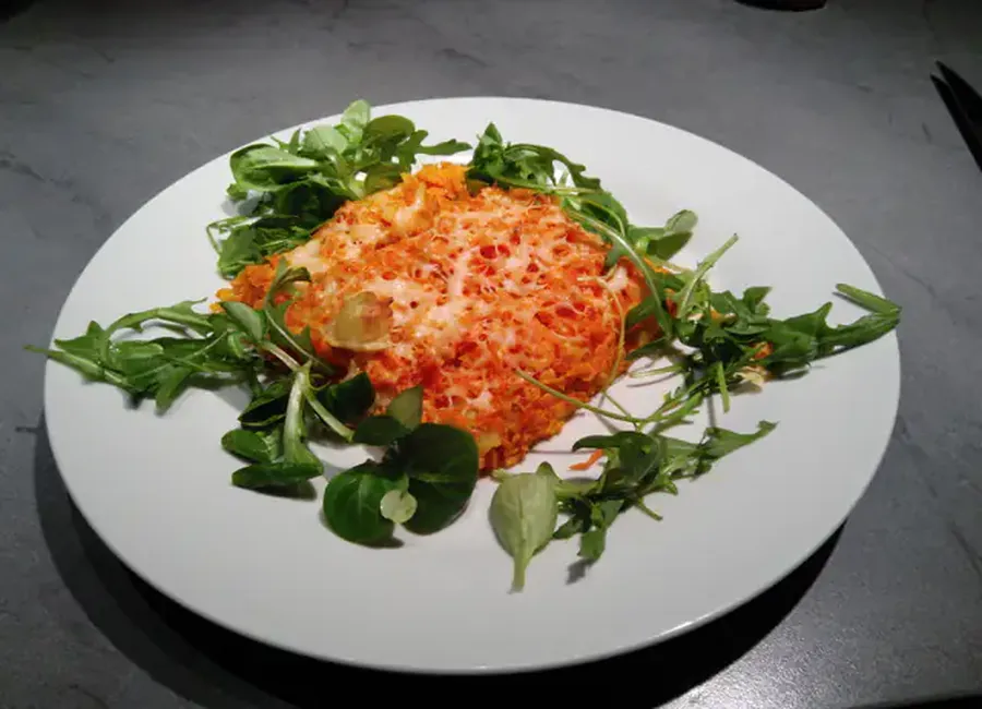 Gratin de ravioles aux petits légumes