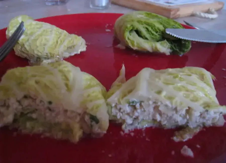 Chou farci au poulet facile