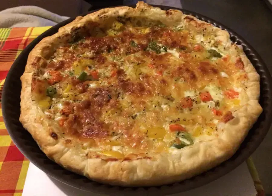 Tarte aux poivrons rapide