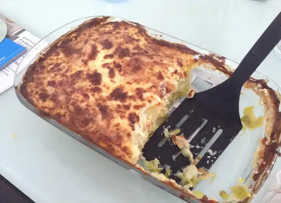 Gratin fondant aux pommes de terre et poireaux