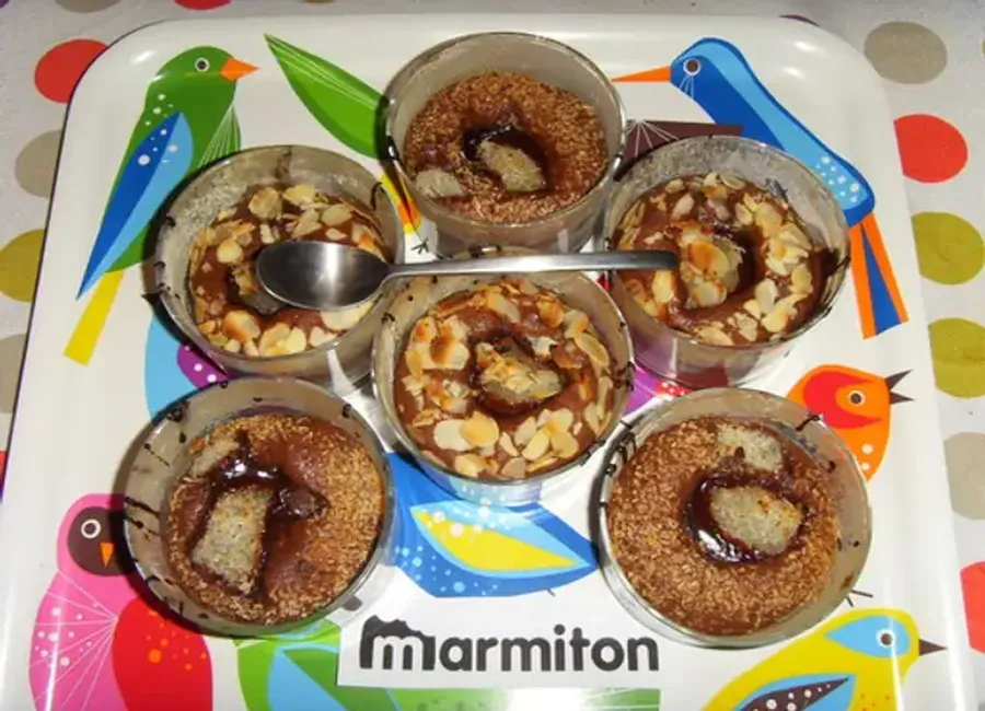 Fondants choco-poire en ramequins
