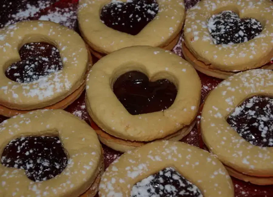 Sablés à la confiture de framboises
