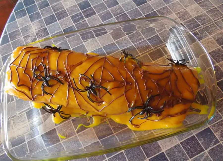 Gâteau araignée d'halloween