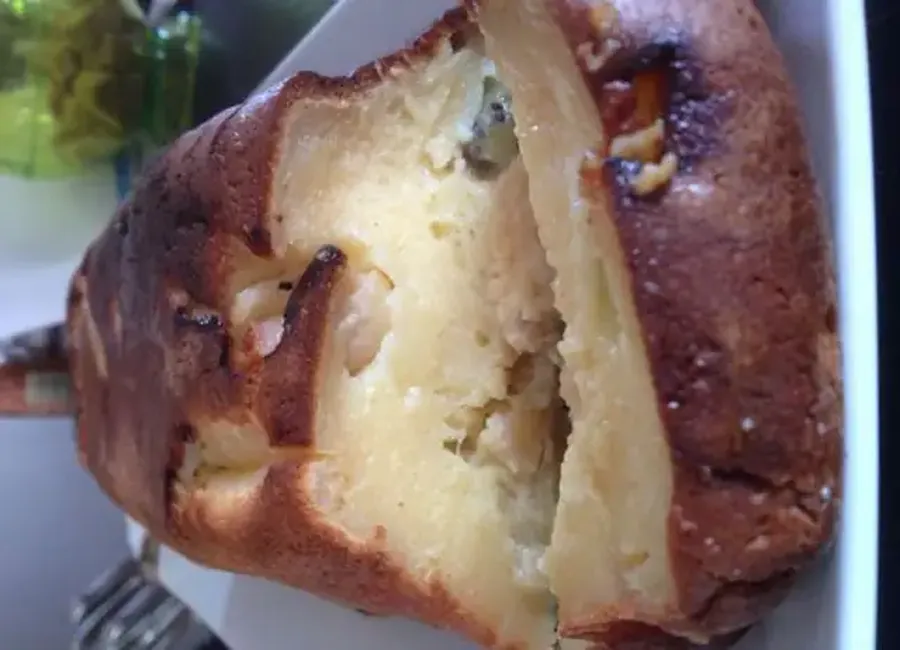 Clafoutis de kiwi et banane au chocolat blanc