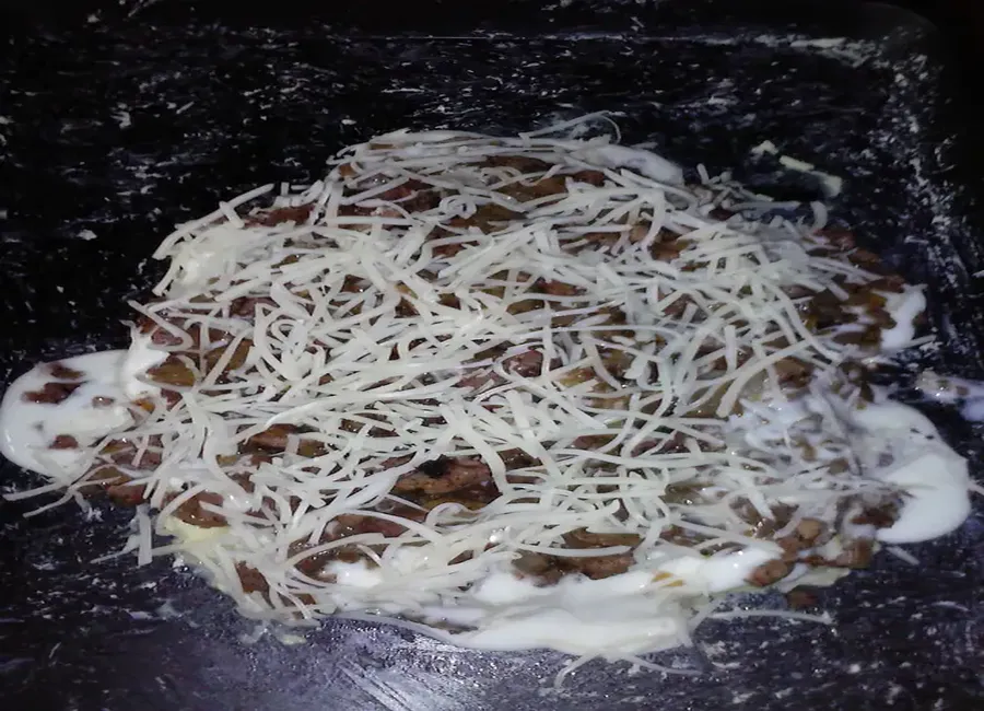 Cholande avec un reste de purée
