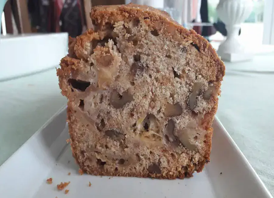 Cake pomme cannelle et noix