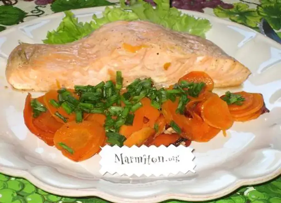 Saumon aux carottes caramélisées