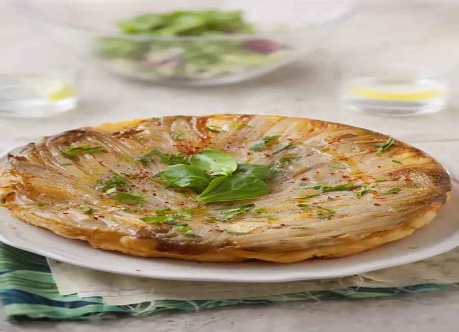 Tarte tatin d'endives au chèvre