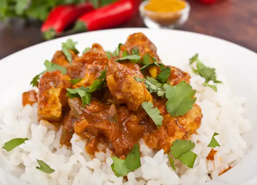 Emincé de poulet aux poivrons