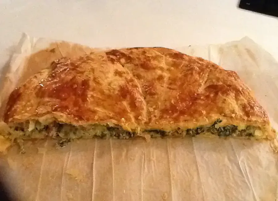 Tourte magique de camille aux épinards ricotta et veau haché