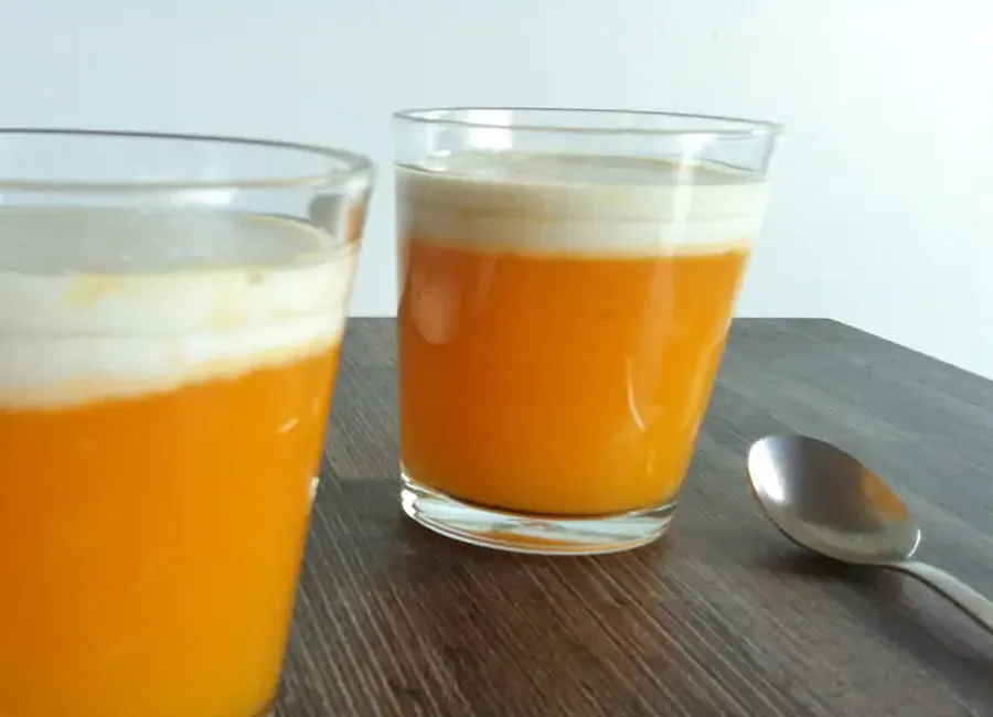 Cappuccino de courge et crème fouettée au gorgonzola