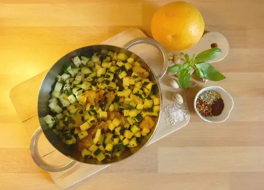 Courgettes parfumées