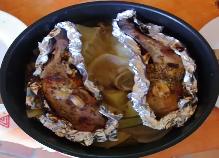 Cuisses de pintade en papillotes