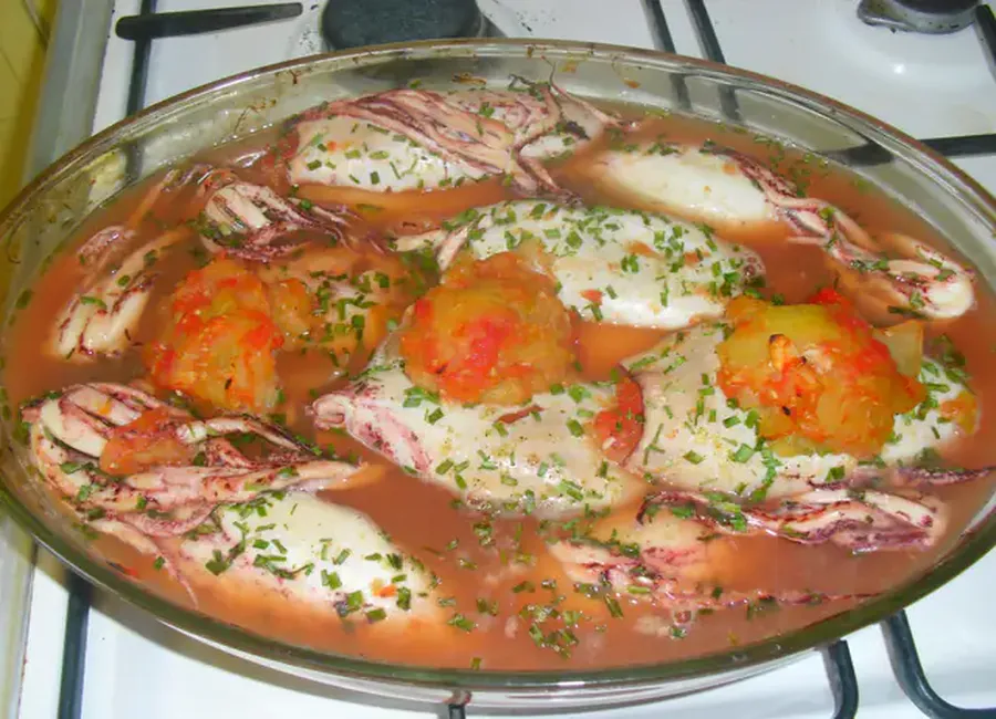 Encornets farcis aux légumes