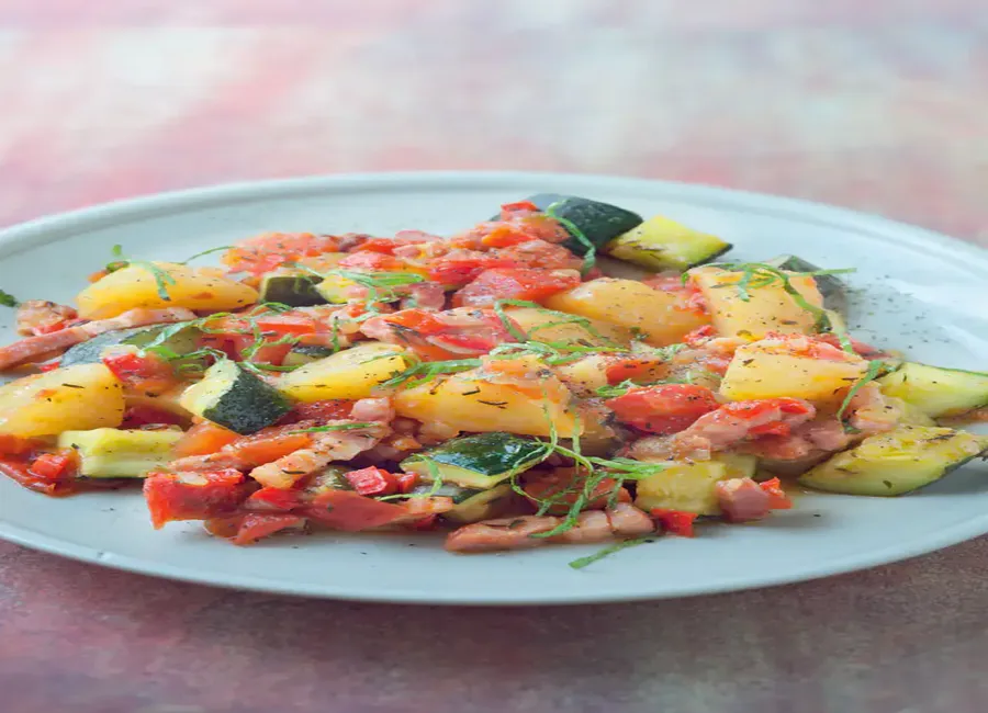 Poêlée de courgettes et pommes de terres