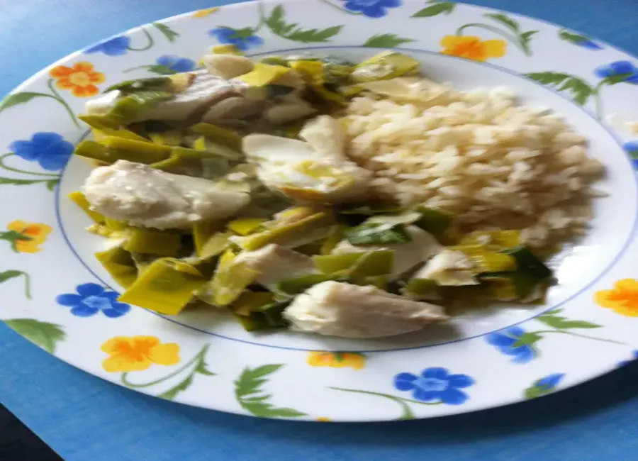 Filets de merlan aux poireaux