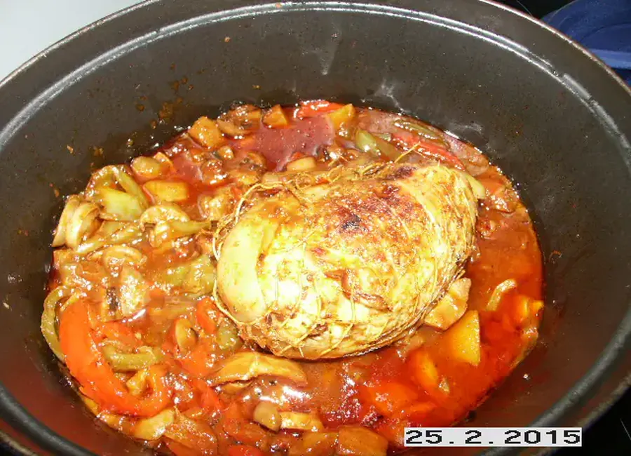 Rôti de dinde forestier en cocotte
