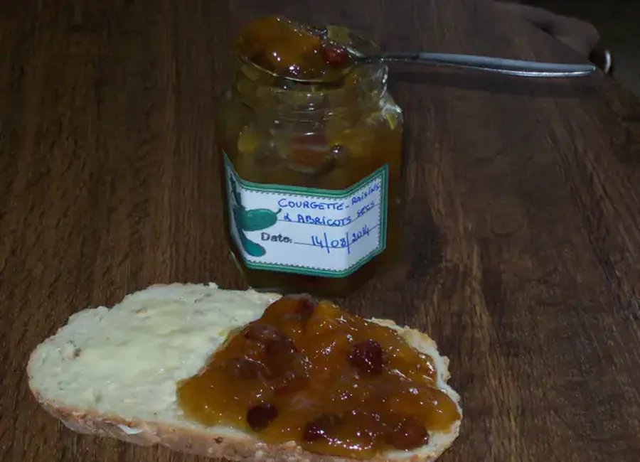 Confiture de courgette aux fruits secs