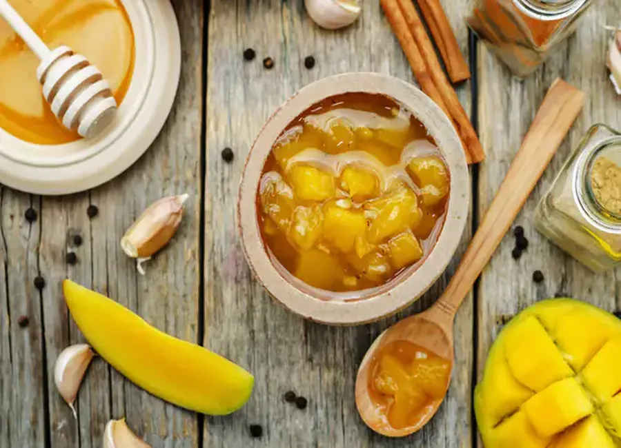 Confiture de mangue/vanille toute simple