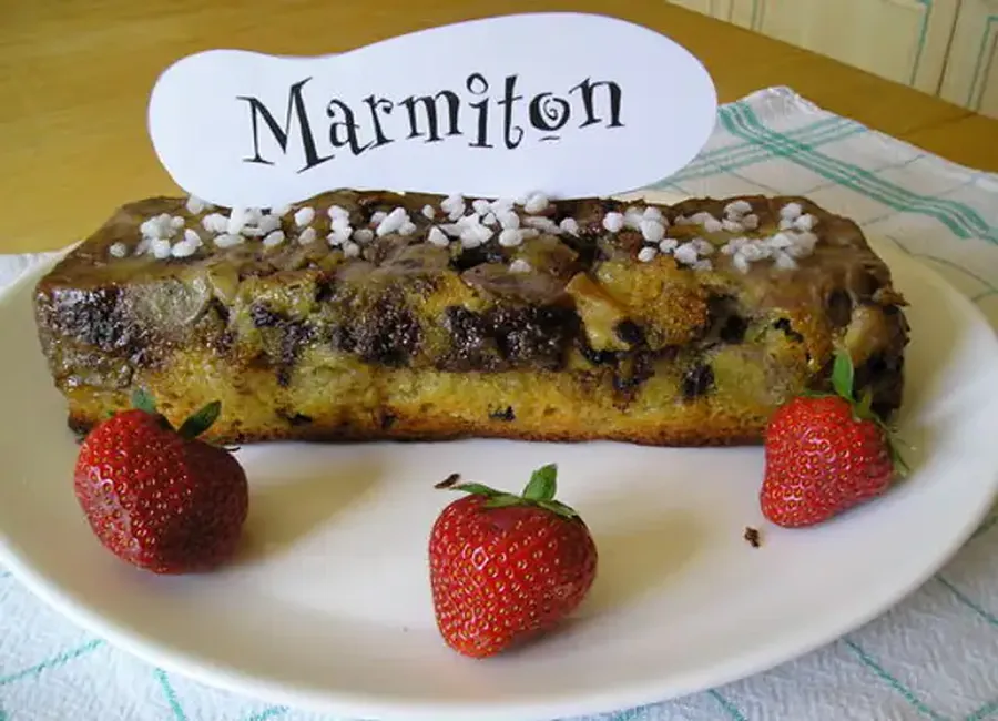 Cake moelleux bananes - pommes et pépites de chocolat