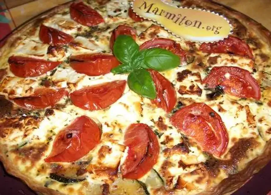 Tarte courgettes, tomates, feta
