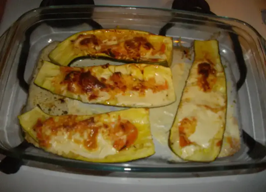 Courgette farcie au saumon fumé