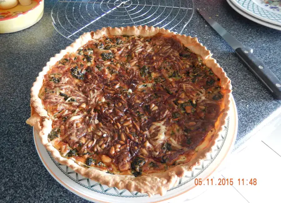 Quiche aux épinards et vert de blettes
