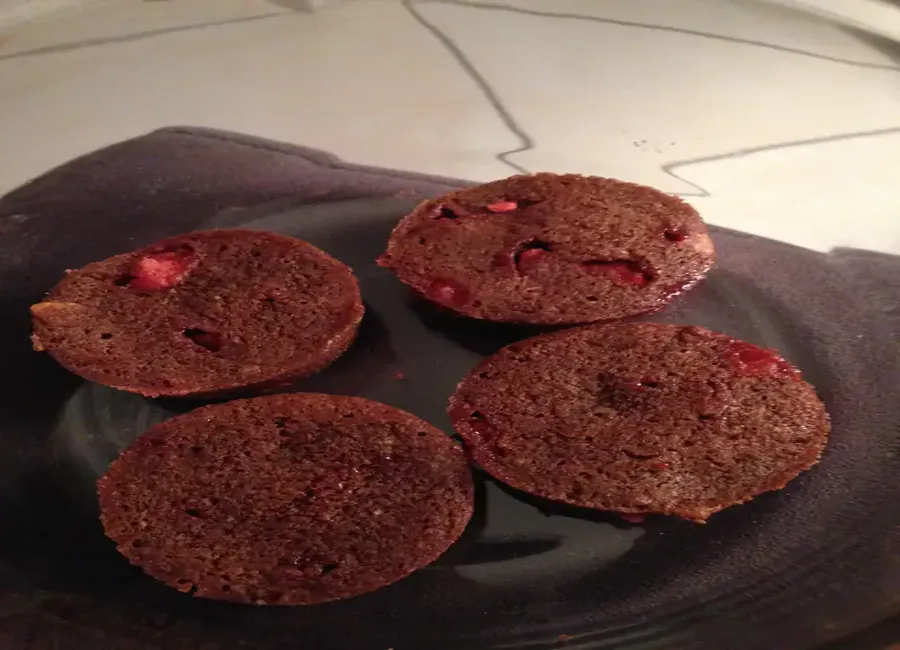Financiers aux pralines roses et chocolat