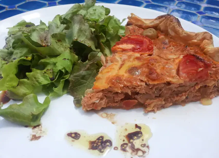 Quiche légère (sans crème) thon-tomate