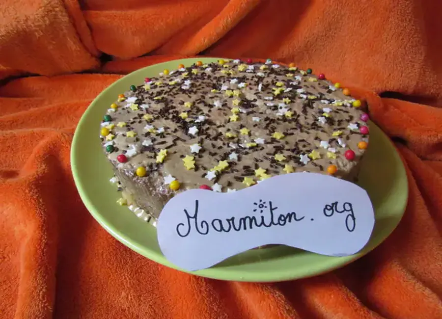 Gâteau chocolat meringué au café