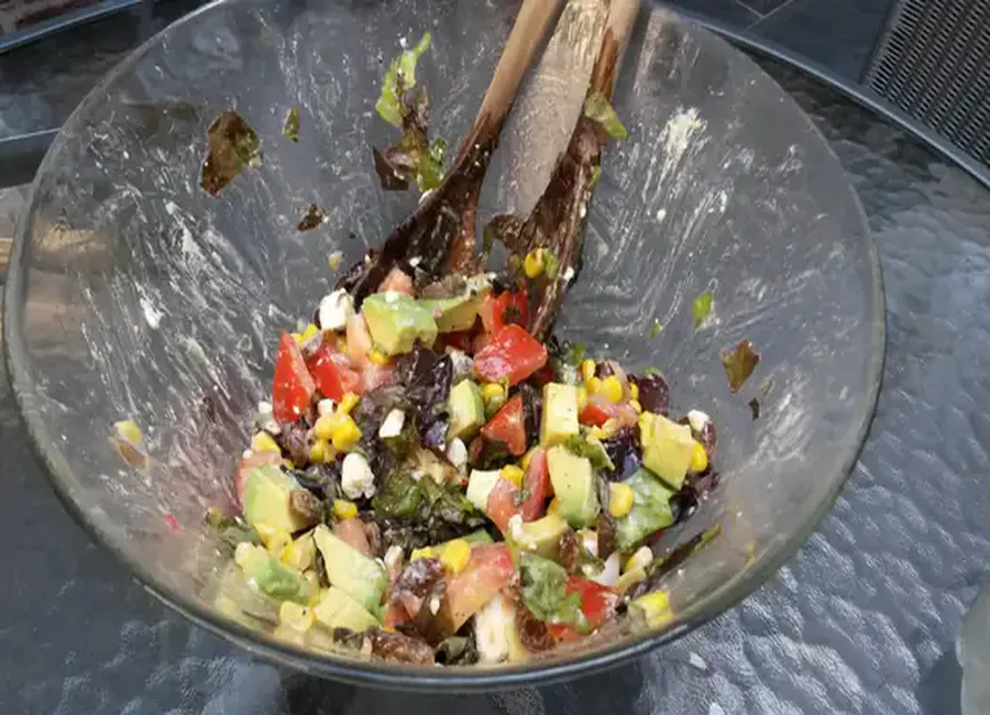 Salade feta raisins