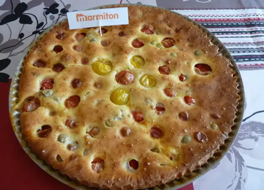 Clafoutis de tomates cerises