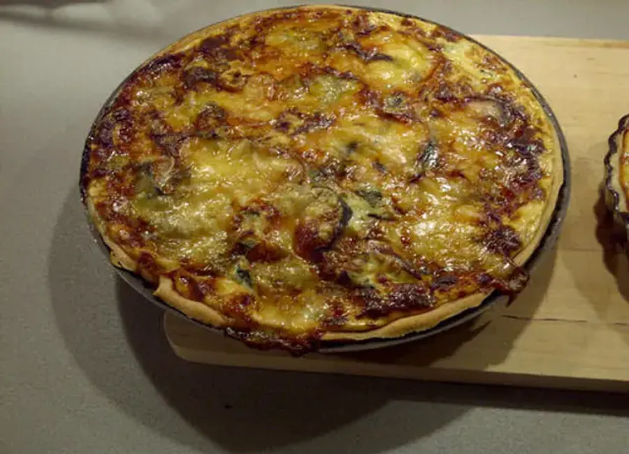 Tarte courgettes et morbier