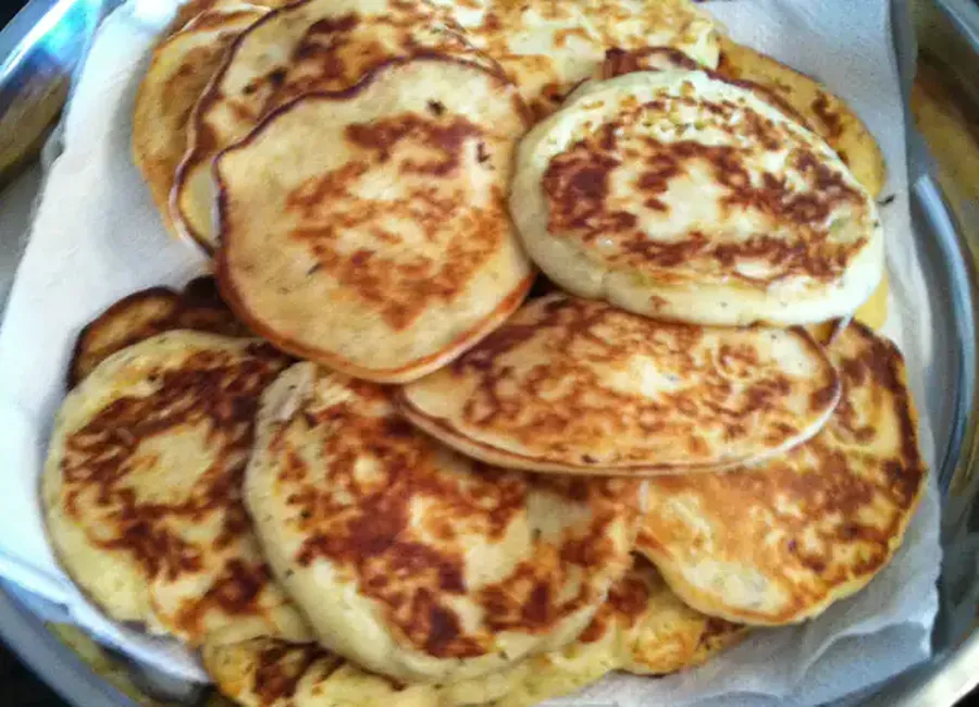 Blinis à la courgette et feta