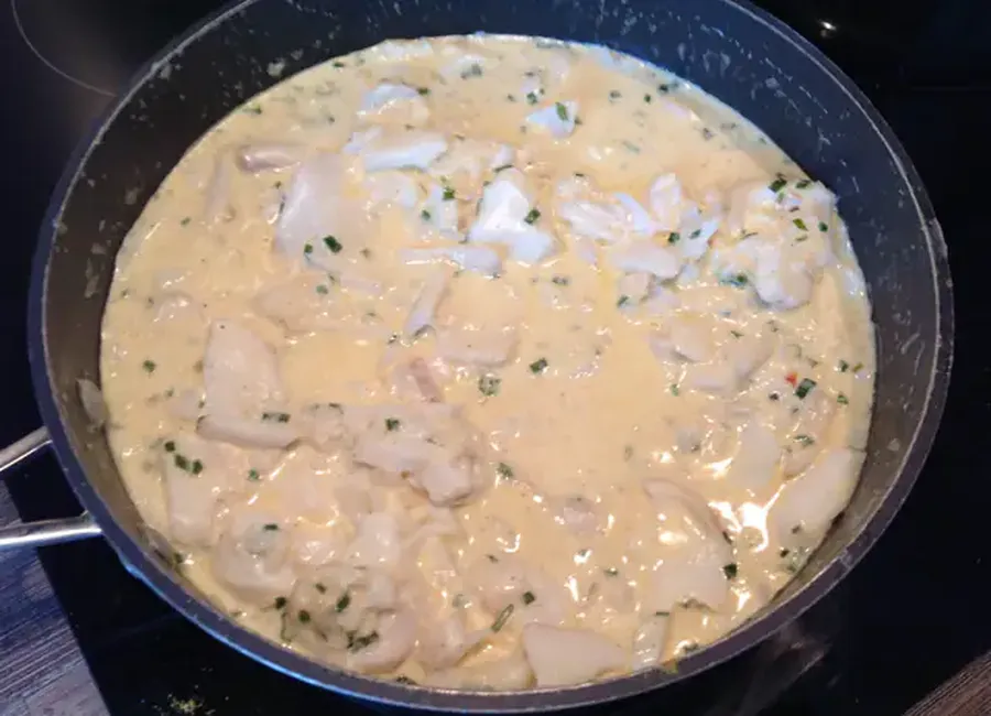 Cabillaud à la crème de ciboulette