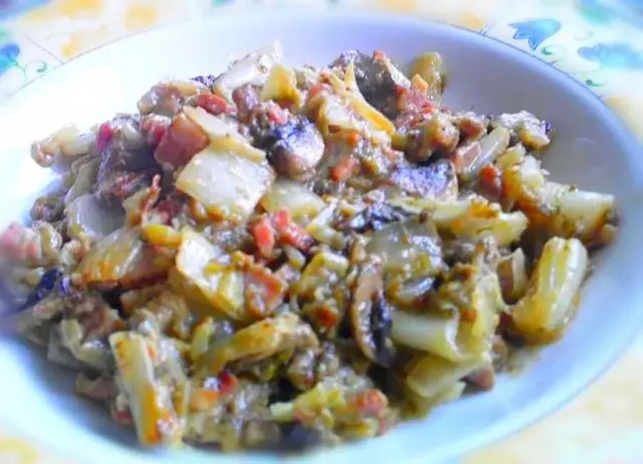 Endives aux champignons et lardons