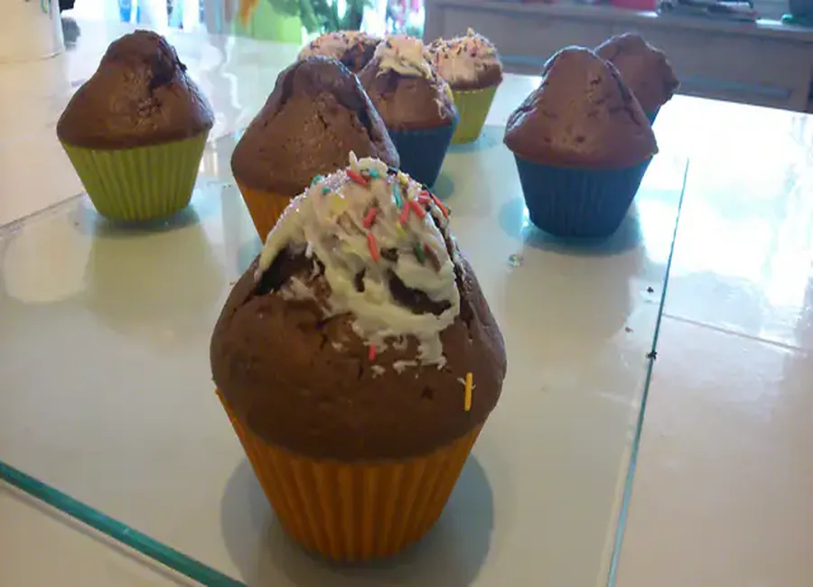 Muffins chocolat poire/banane super légers
