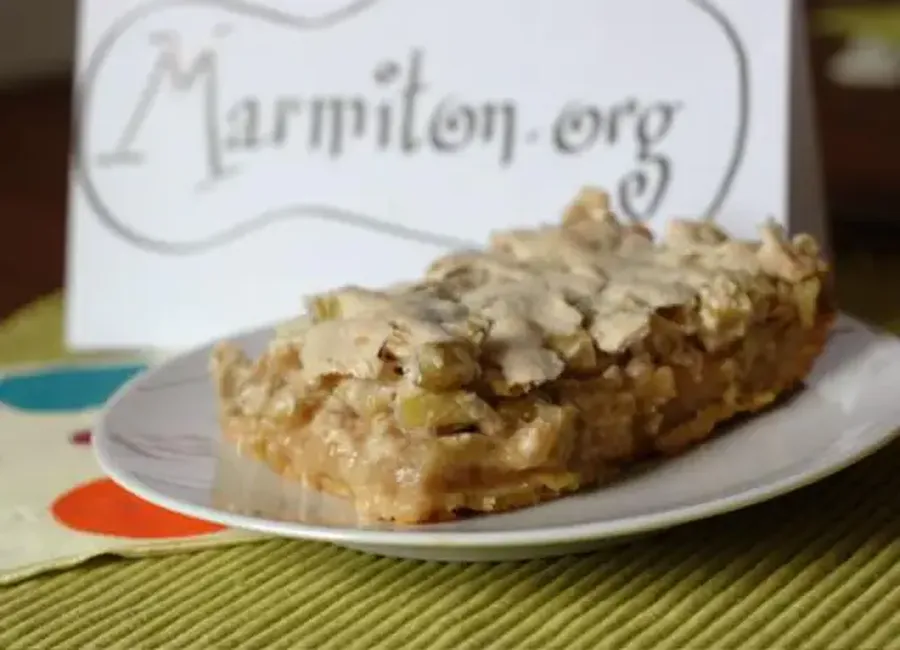 Gâteau meringué à la rhubarbe