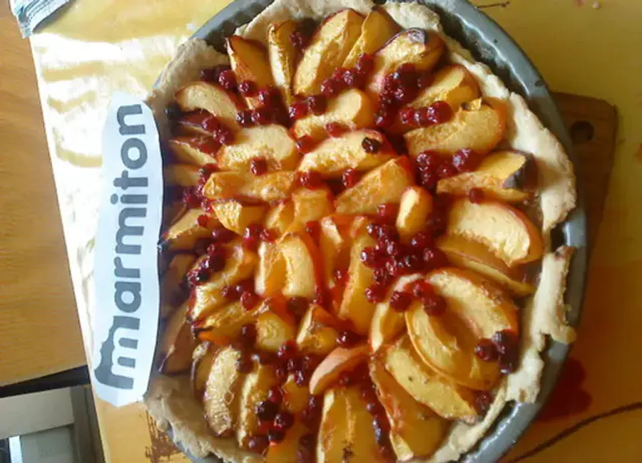 Tarte nectarine groseille