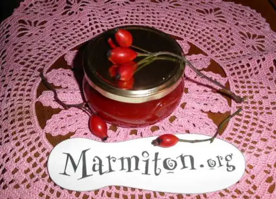 Confiture de baies d'églantier (cynorrhodon)