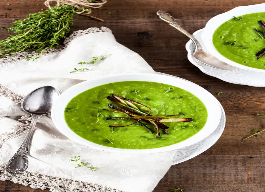 Soupe de petits pois vite fait