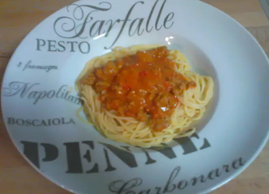 Sauce bolognaise crémeuse au poivron