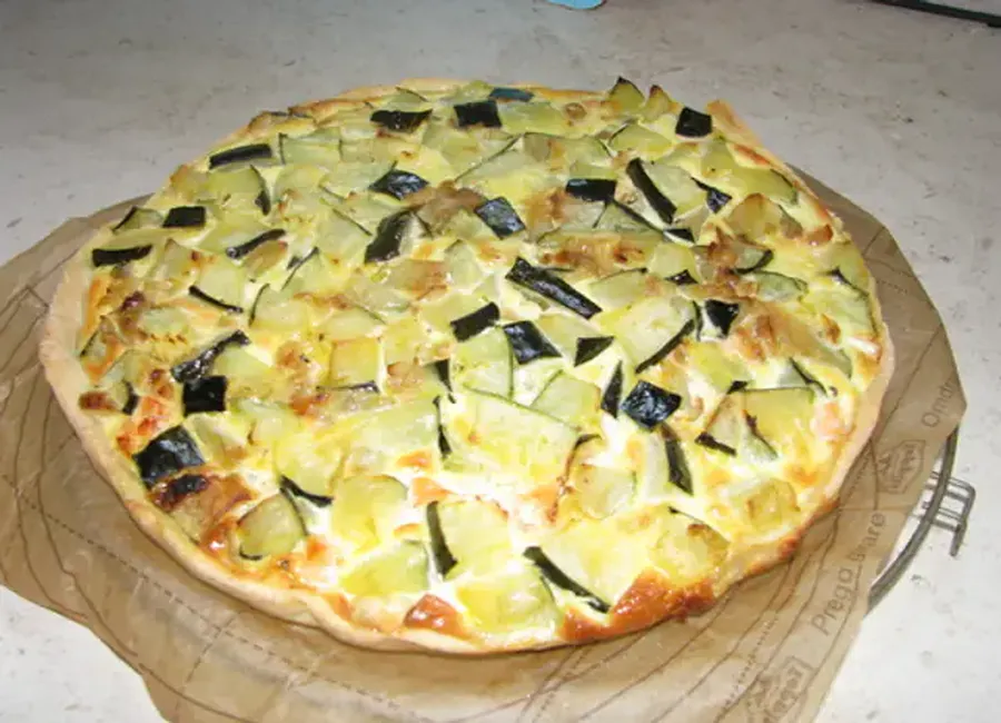 Tarte aux courgettes et saumon fumé